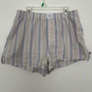 Aritzia TNA Striped Button-Front Shorts
